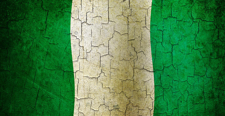 Grunge Nigeria flag Digital Art by Steve Ball