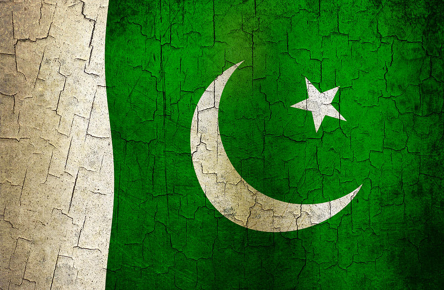 Grunge Pakistan flag Digital Art by Steve Ball