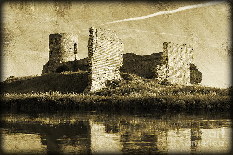 Grunge photo of old castle ruins Photograph by Michal Bednarek
