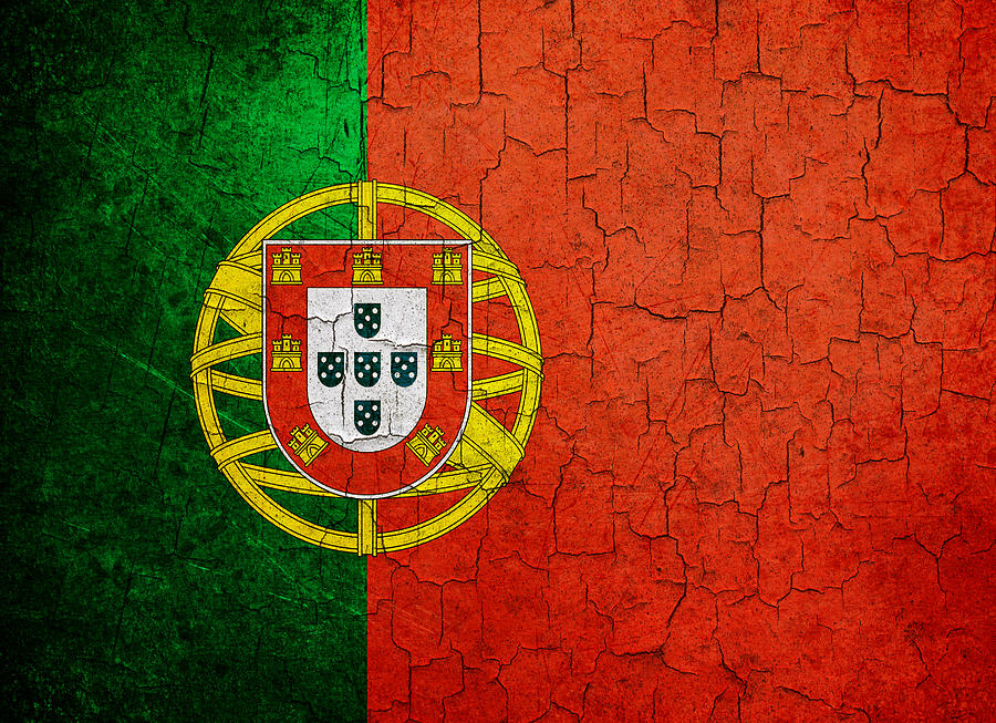 Grunge Portugal flag Digital Art by Steve Ball