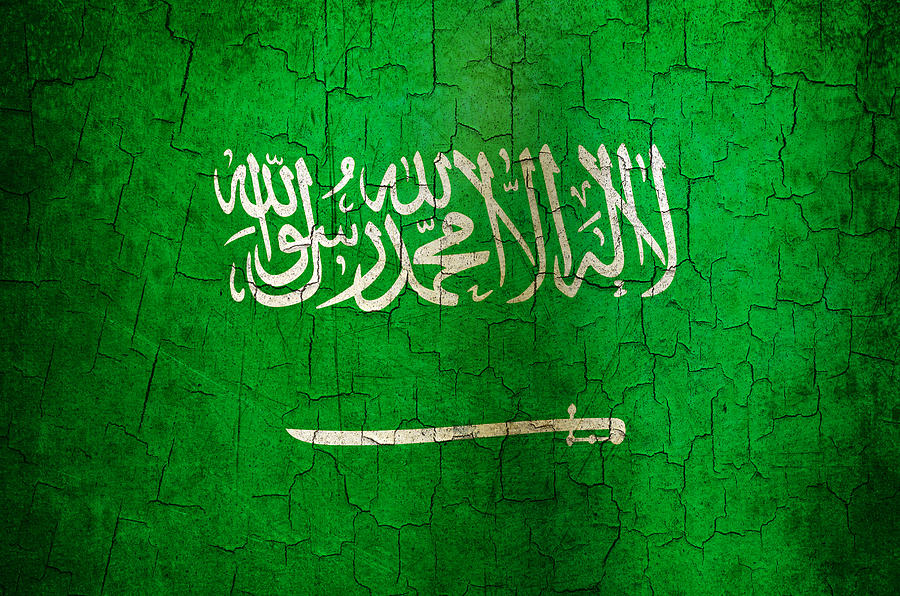 Grunge Saudi Arabia flag Digital Art by Steve Ball