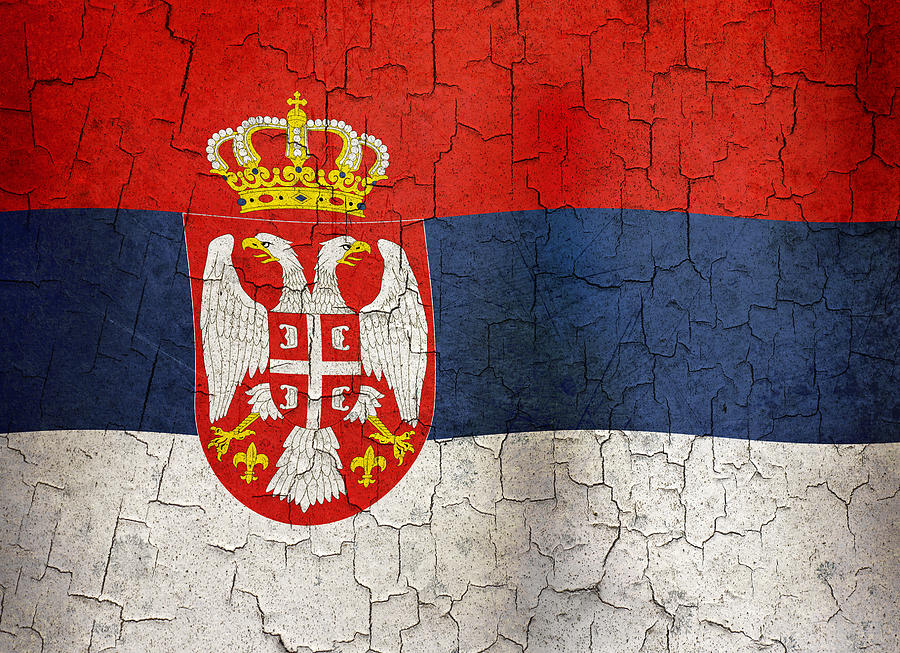 Grunge Serbia flag Digital Art by Steve Ball - Pixels