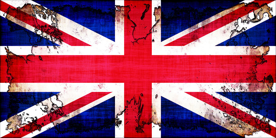 Grunge Style United Kingdom Flag Digital Art by David G Paul