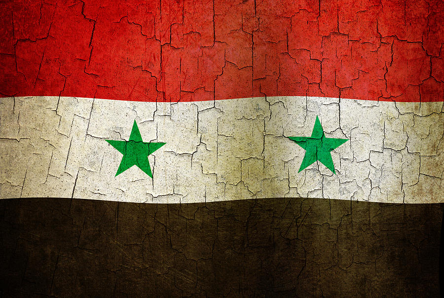 Grunge Syria flag Digital Art by Steve Ball