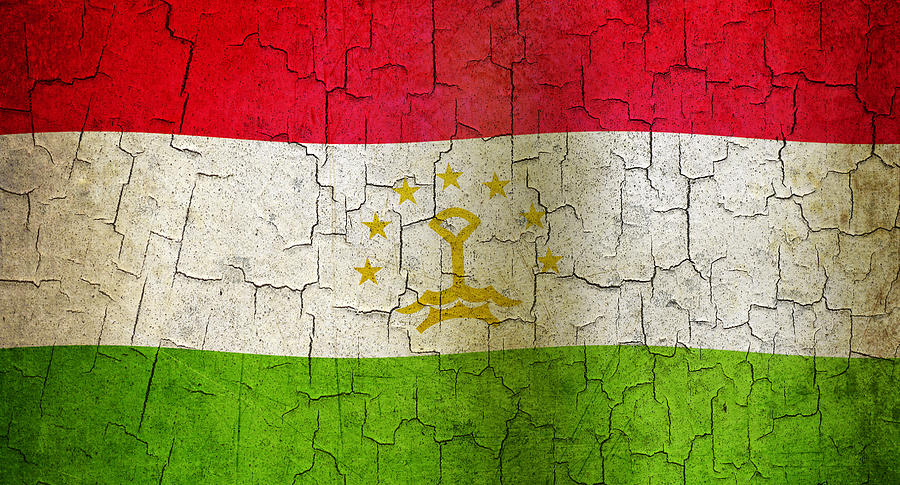 Grunge Tajikistan flag Digital Art by Steve Ball