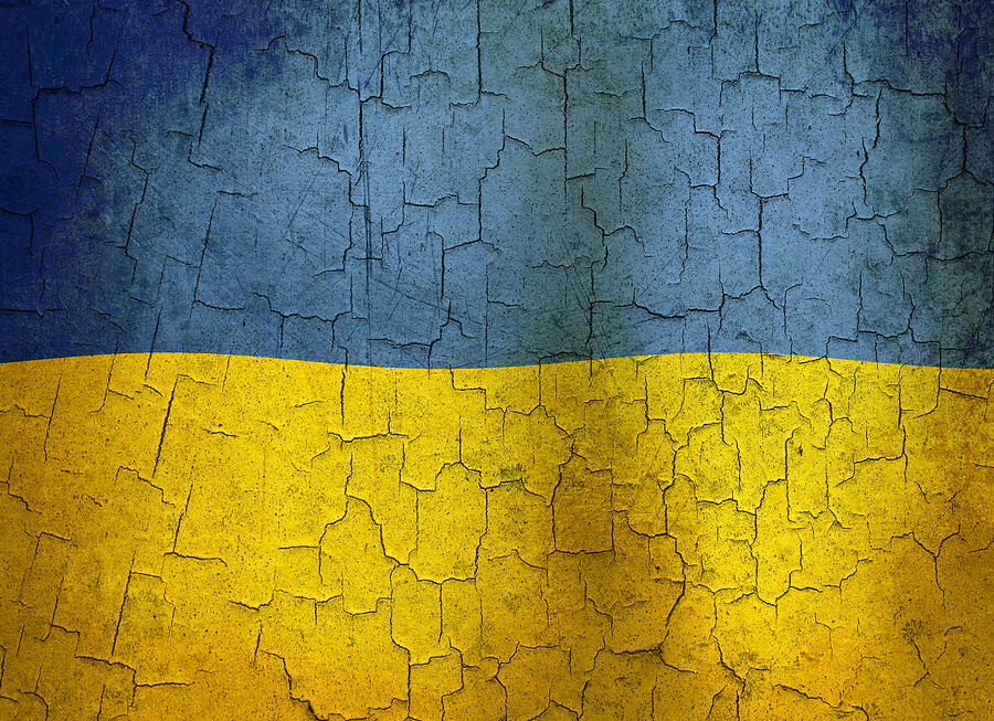 Grunge Ukraine flag Digital Art by Steve Ball