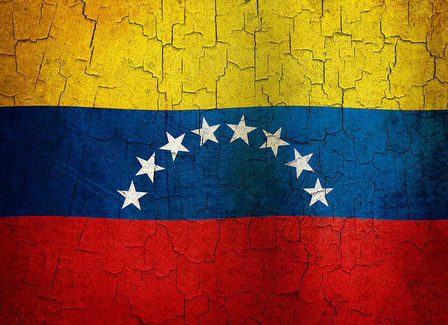 Grunge Venezuela flag Digital Art by Steve Ball