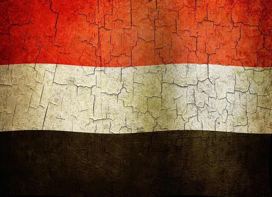 Grunge Yemen Flag Digital Art