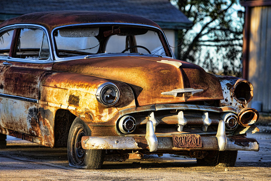 Grungy Rusty Auto Photograph by Linda Phelps