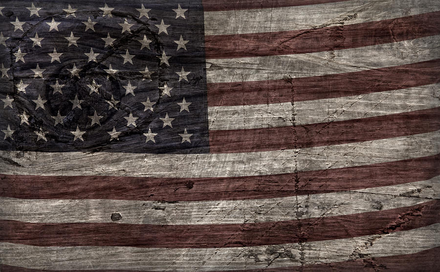 Grungy Wooden Textured U.S.A. Flag Photograph by Lone Palm Studio ...