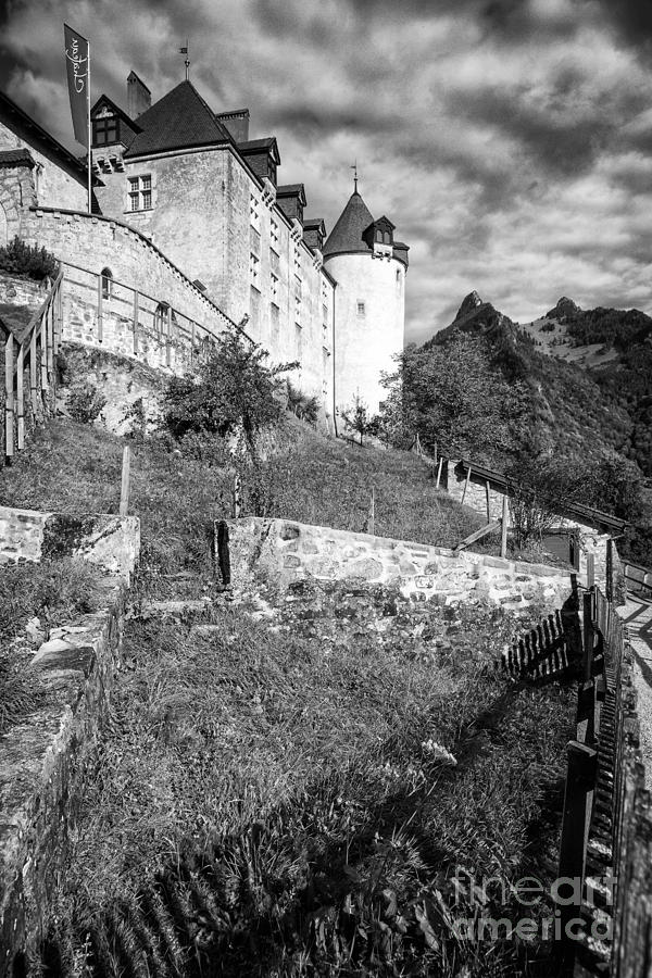 Gruyeres Castle BW Photograph by Timothy Hacker