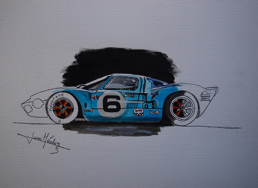 GT40 Project Painting by Juan Mendez