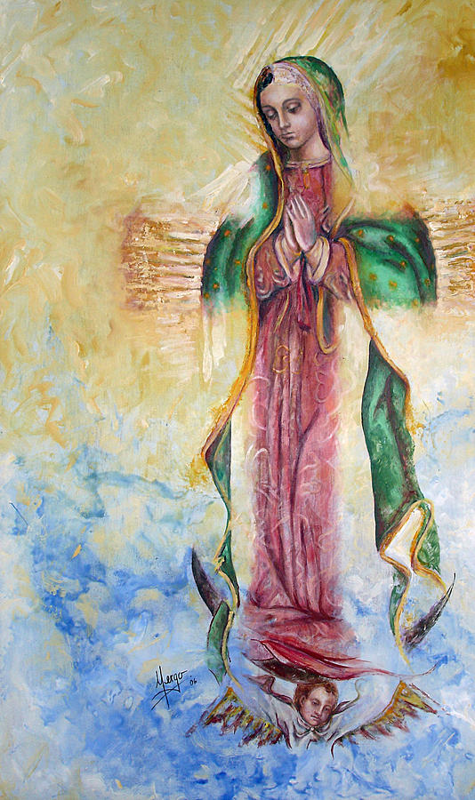 Virgin Painting - Guadalupana by Karina Llergo