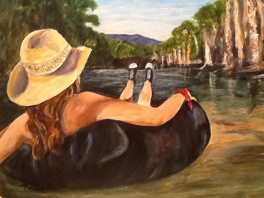 Riverscape Painting - Guadalupe Girl by Maureen Pisano