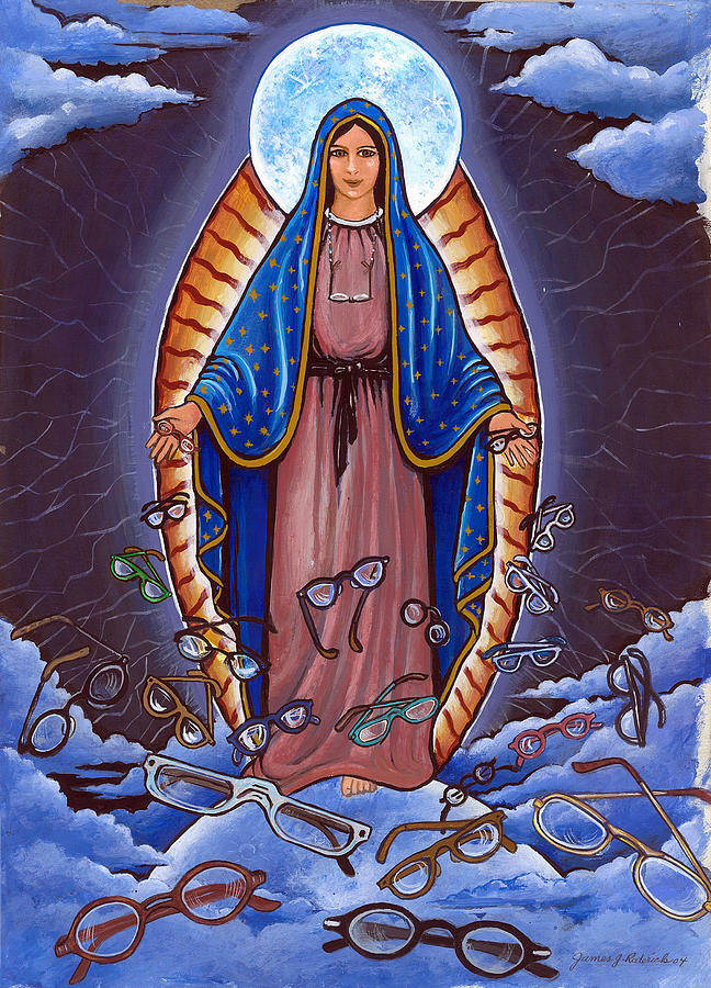 GUADALUPE with Glasses Painting by James RODERICK