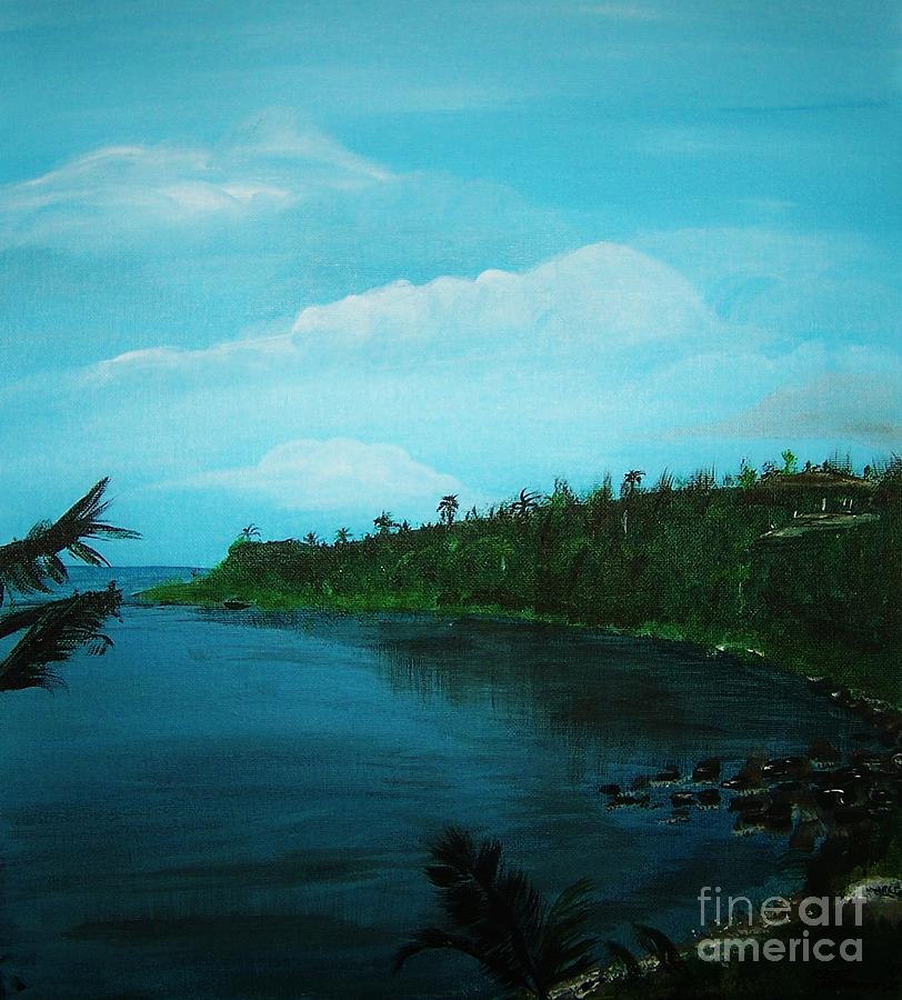 Guam Island Cove Painting by Brigitte Emme