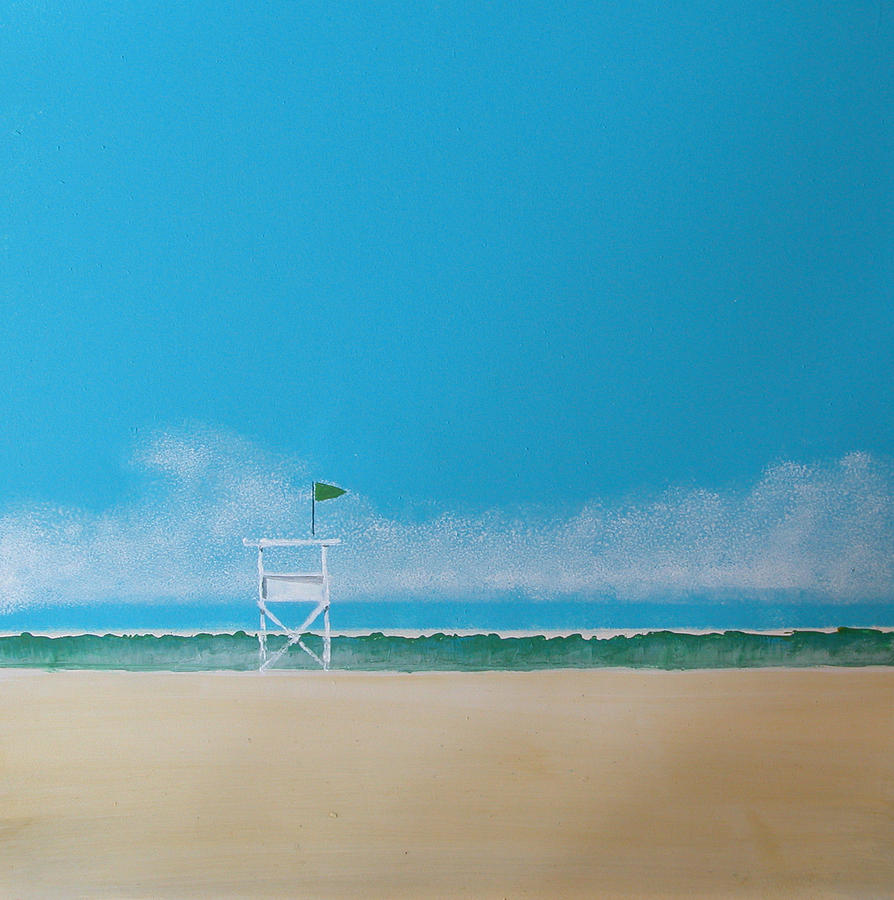 Beach Painting - Guard Stand 1 by Rhodes Rumsey