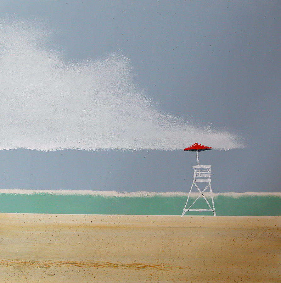 Beach Painting - Guard Stand 2 by Rhodes Rumsey