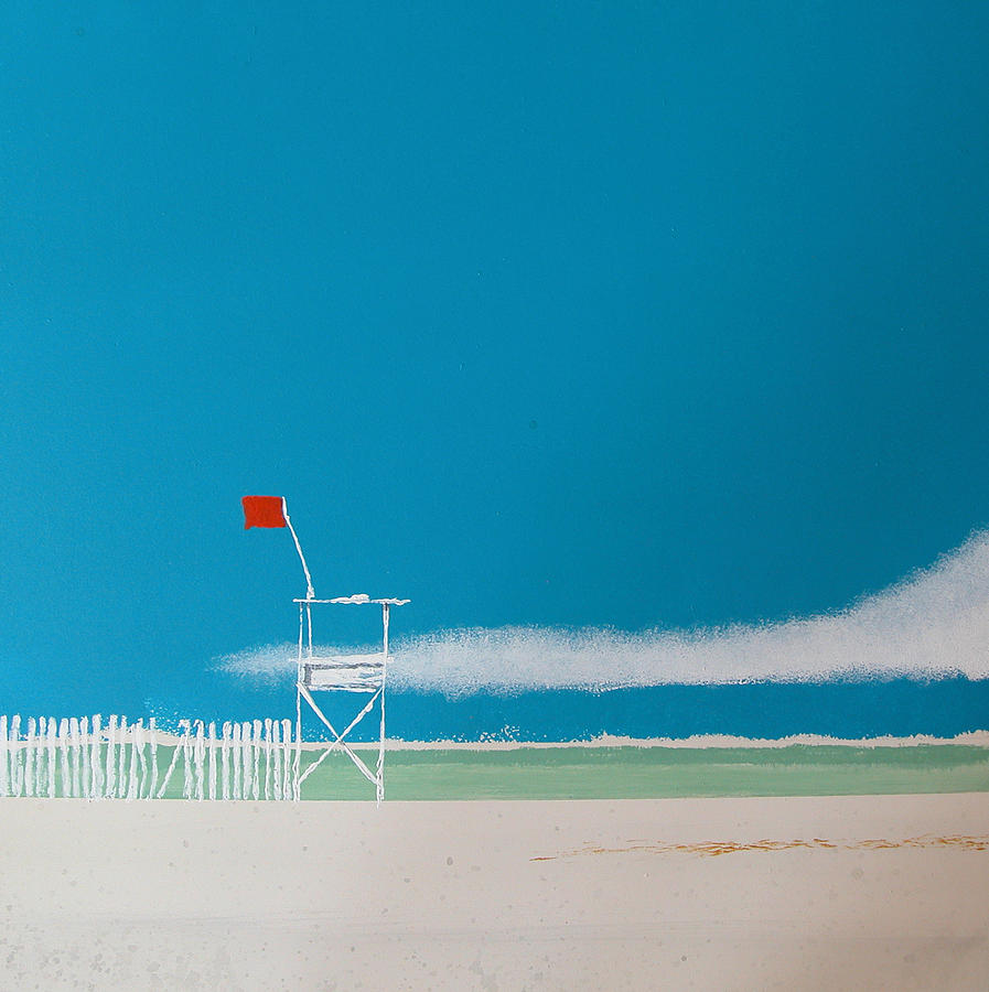 Beach Painting - Guard Stand 4 by Rhodes Rumsey