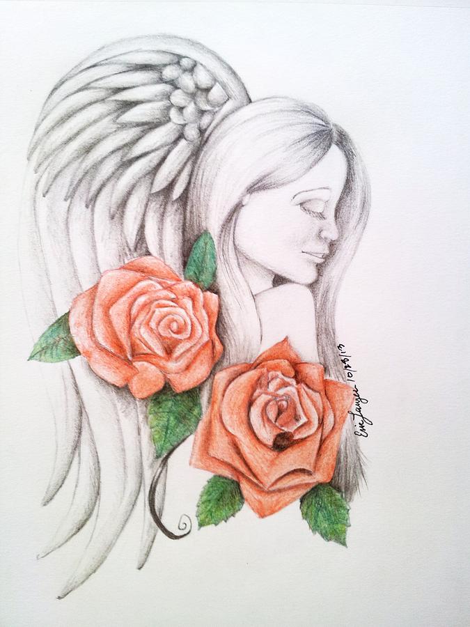 easy guardian angel drawing - Clip Art Library