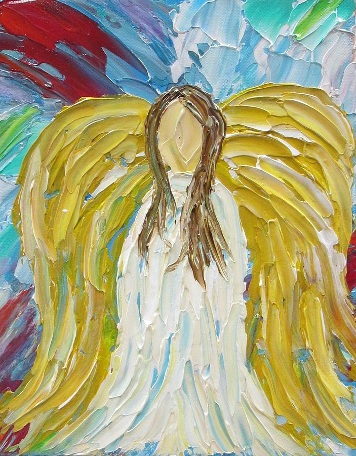 Abstract Painting - Guardian Angel III by Molly Roberts