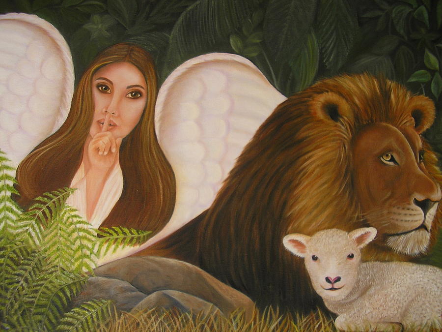 Animal Painting - Guardian Angel by Kay Daniels