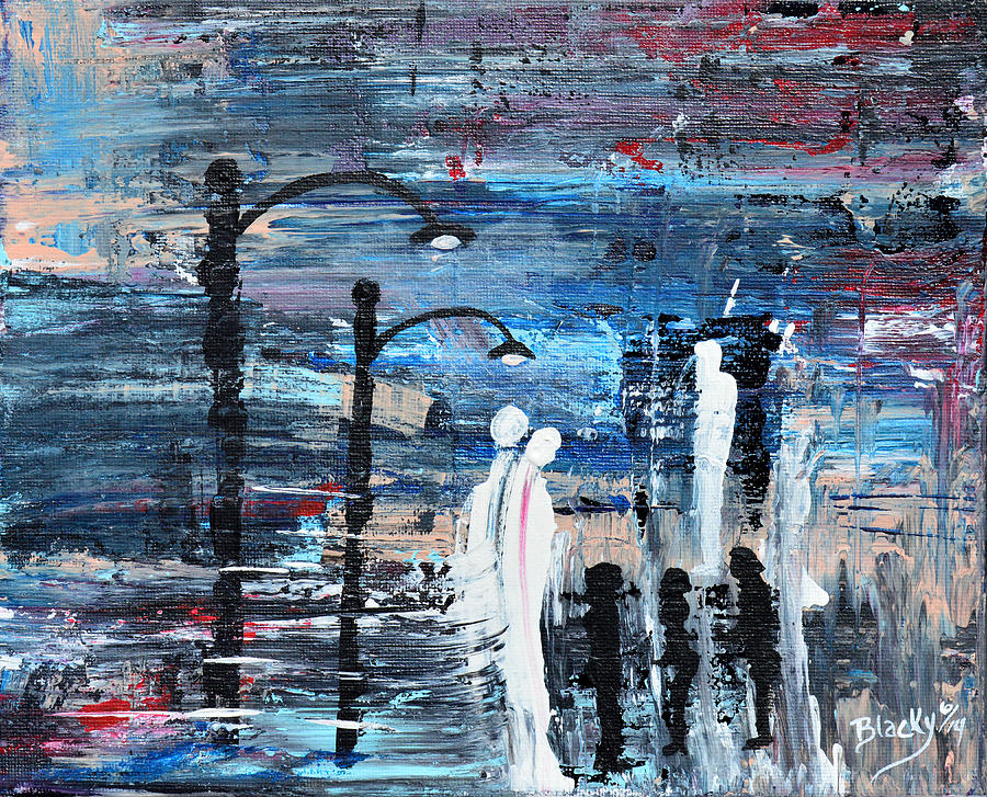 Abstract Painting - Guardian Angels by Donna Blackhall