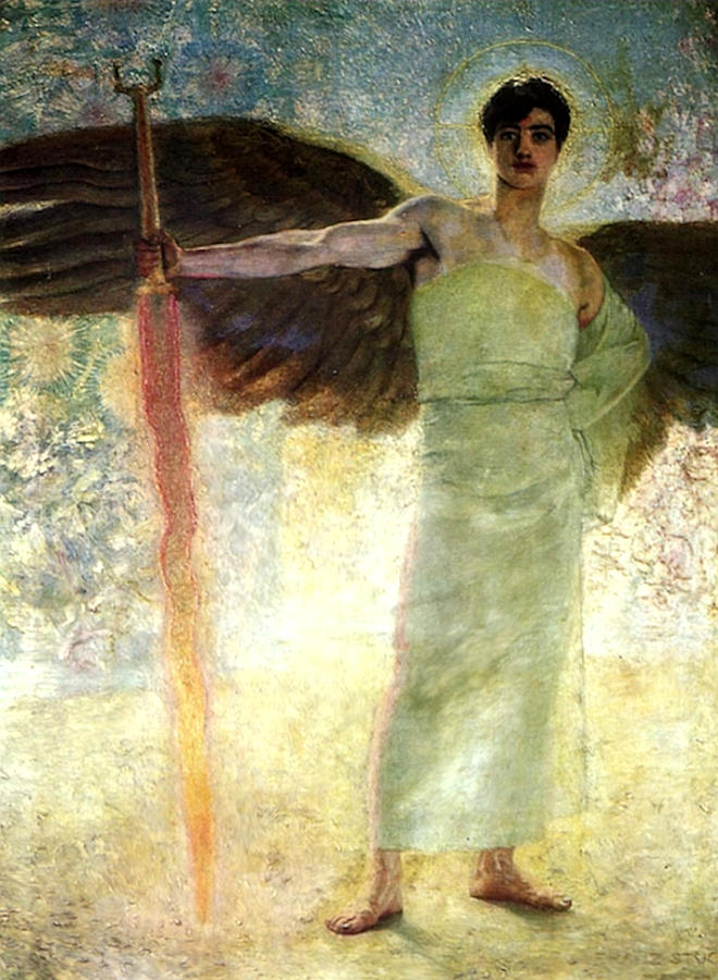 Guardian of Paradise Painting by Franz von Stuck