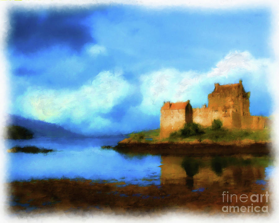 Castle Digital Art - Guardian of the Loch by Diane Macdonald