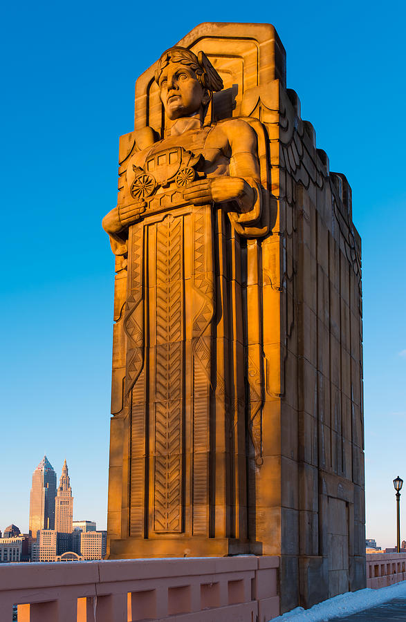 Guardian Towering Over Cleveland Photograph by Clint Buhler