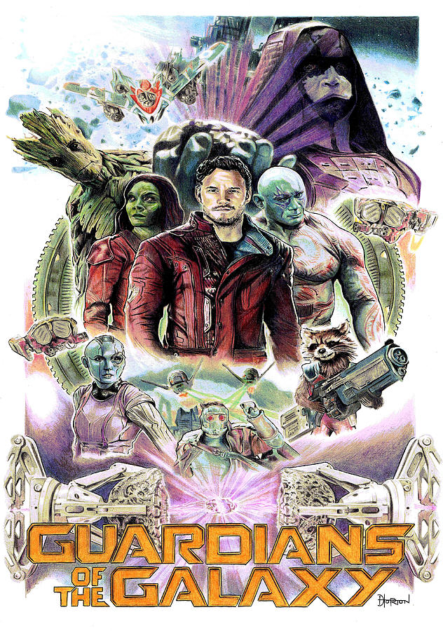 Guardians of the Galaxy Drawing by David Horton Fine Art America