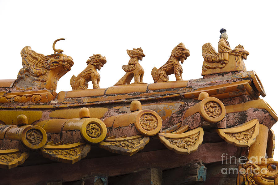 Guardians Roof Ornaments, Beijing Photograph by John Shaw