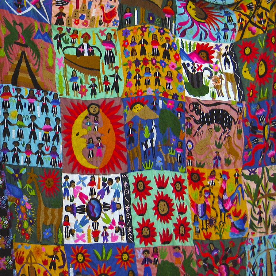 Guatemala Folk Art Quilt Photograph by Kurt Van Wagner