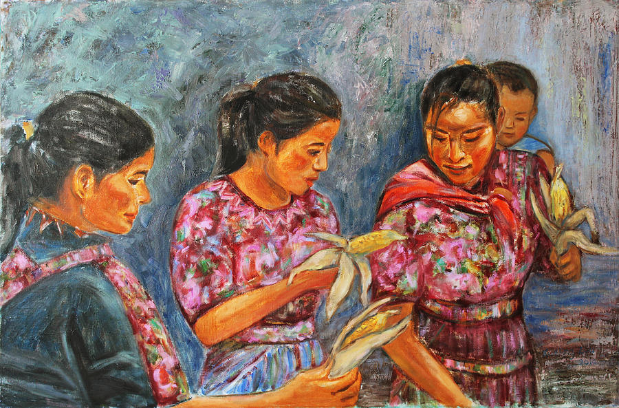 Guatemala Impression III Painting by Xueling Zou