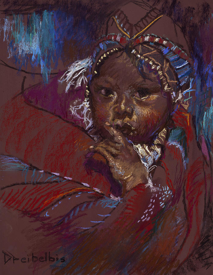 Guatemalan Child Painting by Ellen Dreibelbis