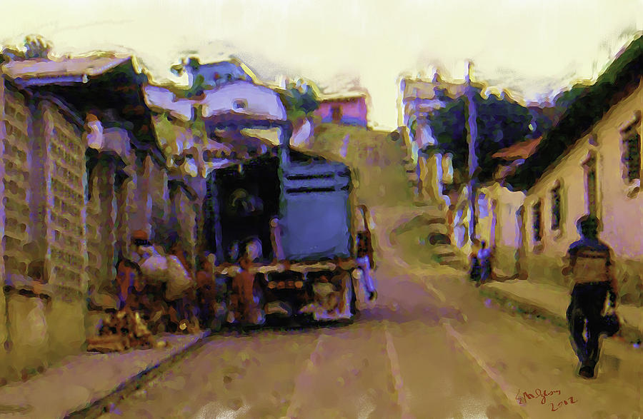 Guatemalan Street Truck Painting by Elizabeth Iglesias