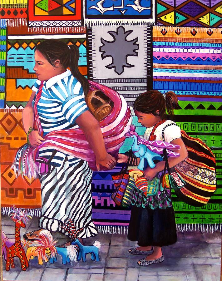 Guayabitos Mercado Painting by Susan Santiago