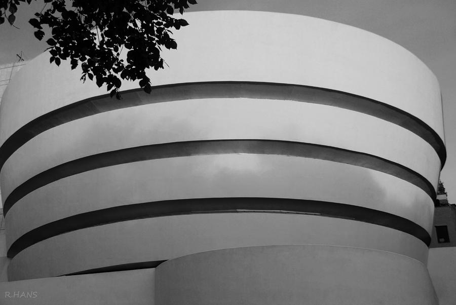 GUGGENHEIM in the ROUND in BLACK AND WHITE Photograph by Rob Hans