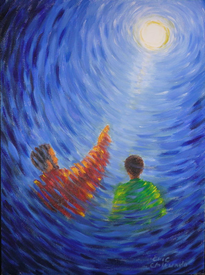Light Of God Painting - Guidance  by Eric Chifunda