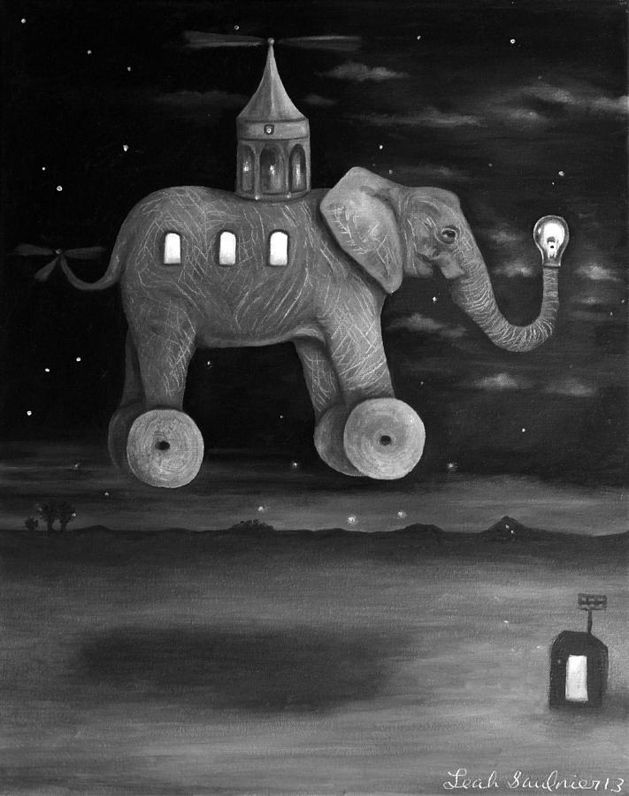 Guiding Lights BW Painting by Leah Saulnier The Painting Maniac