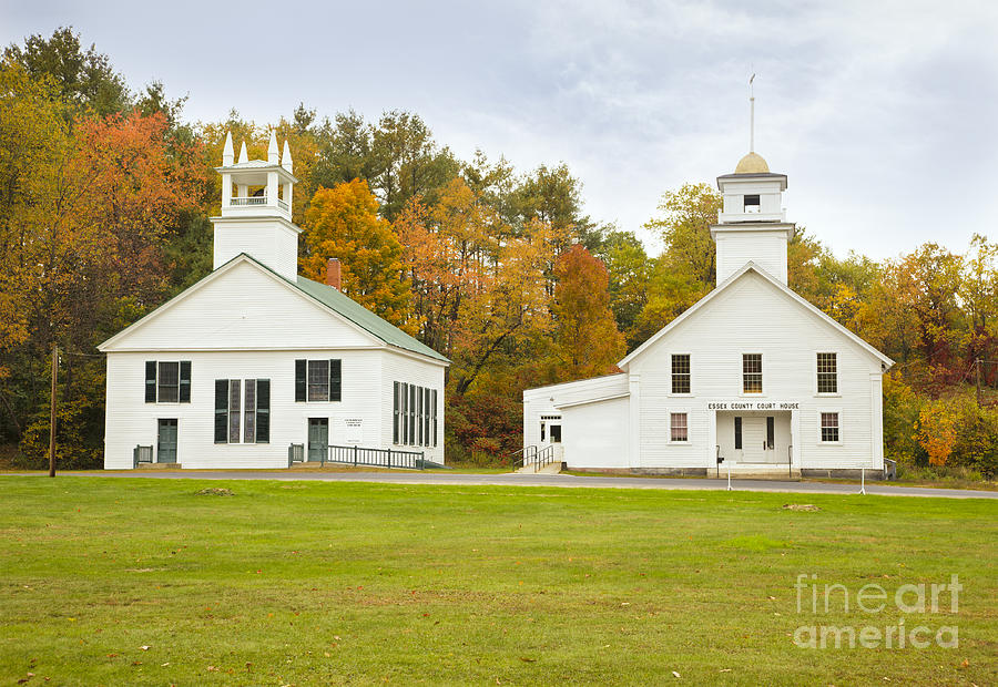 Guildhall Village Historic District in Autumn Vermont Photograph by Ken Brown