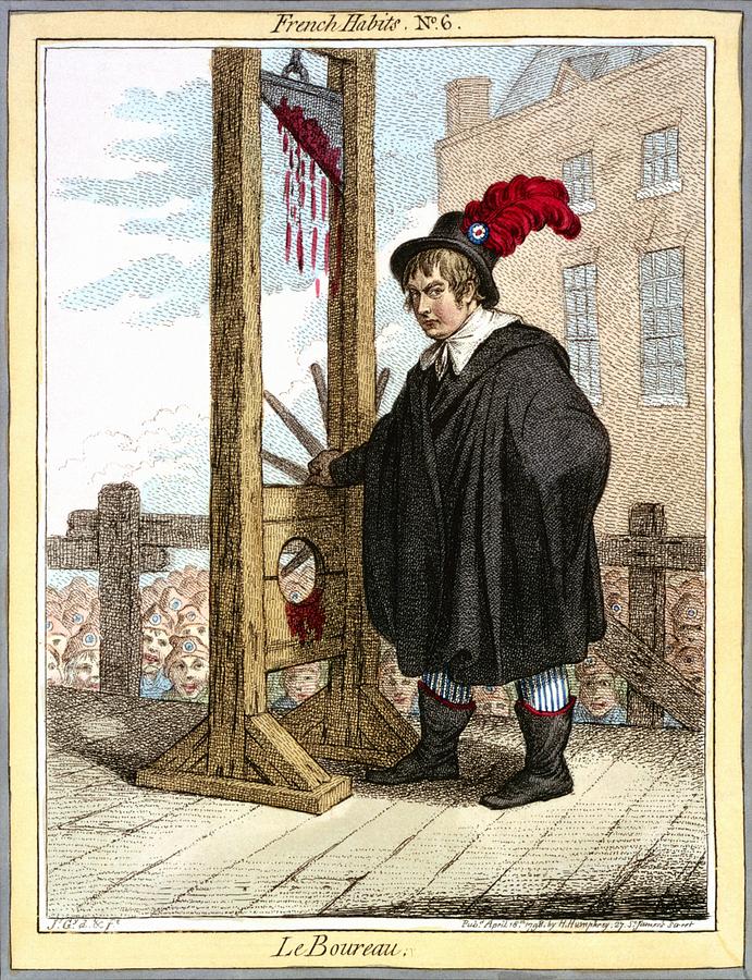 Guillotine caricature, 1798 Photograph by Science Photo Library