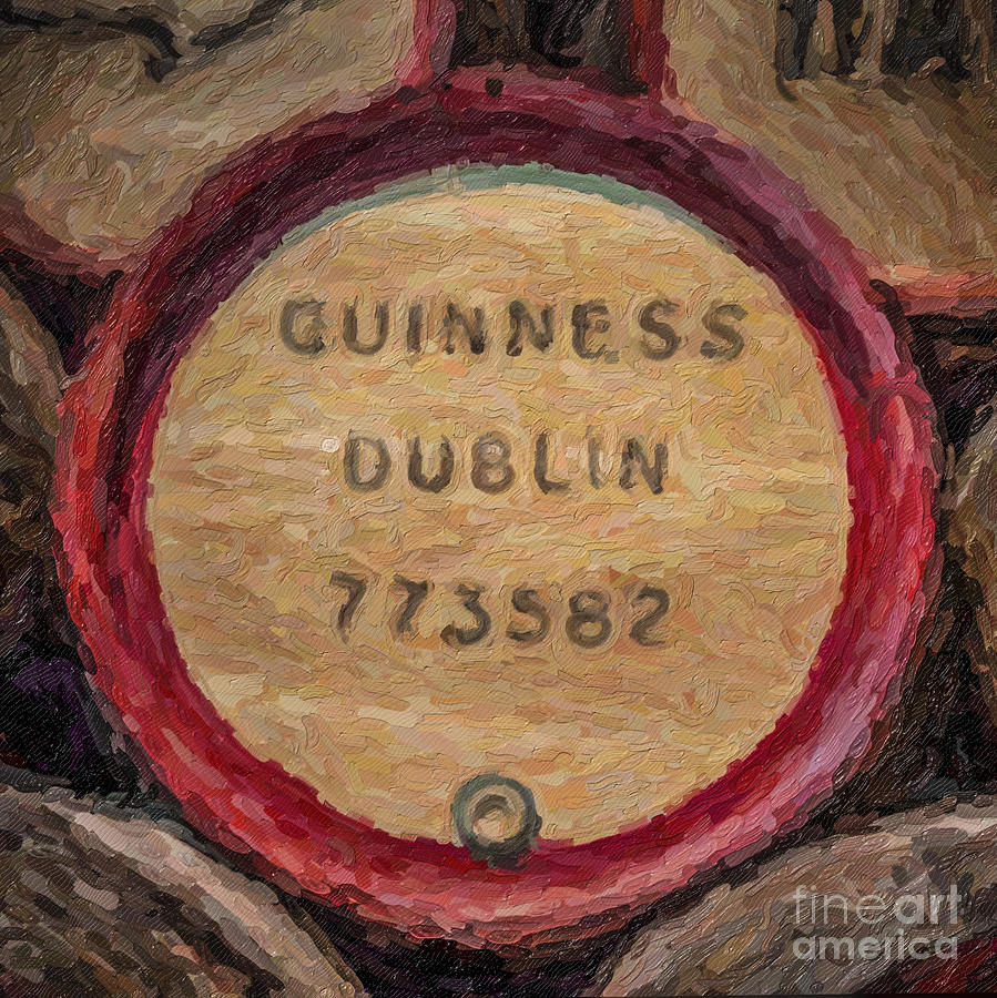 Guinness keg Digital Art by Liz Leyden