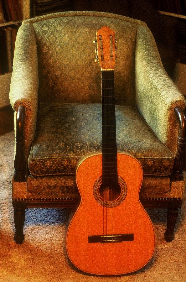 Guitar and Chair Photograph by Rodney Lee Williams