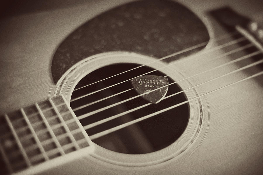 Guitar and Pick Photograph by Terry DeLuco