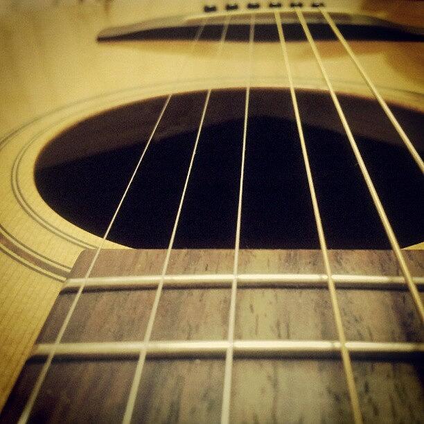 Music Photograph - Guitar Closeup by Liz Grimbeek