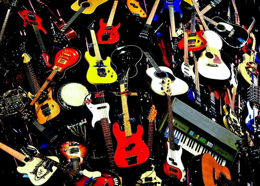 Music Photograph - Guitar Gallery by Benjamin Yeager