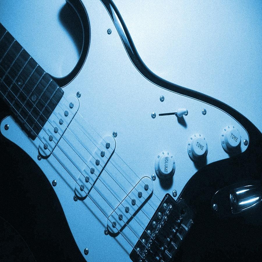 Guitar In Blue Photograph by Florene Welebny