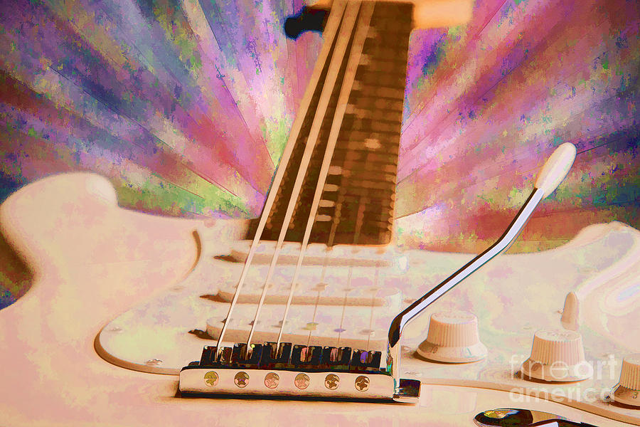 Guitar in Flight Painting Photograph in Color 3316.02 Painting by M K Miller