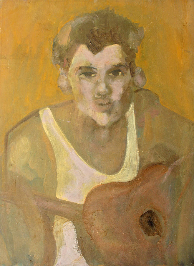Guitar Man Painting by Anita Dale Livaditis
